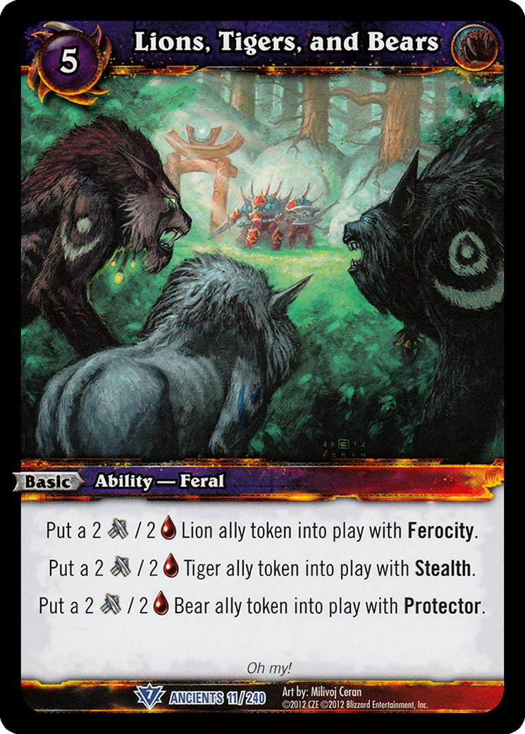 Lions, Tigers, and Bears