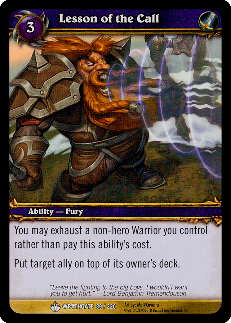 Lesson of the Call