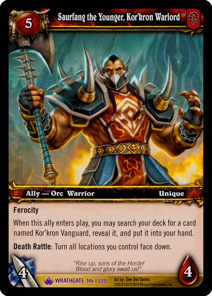 Saurfang the Younger, Kor_kron Warlord