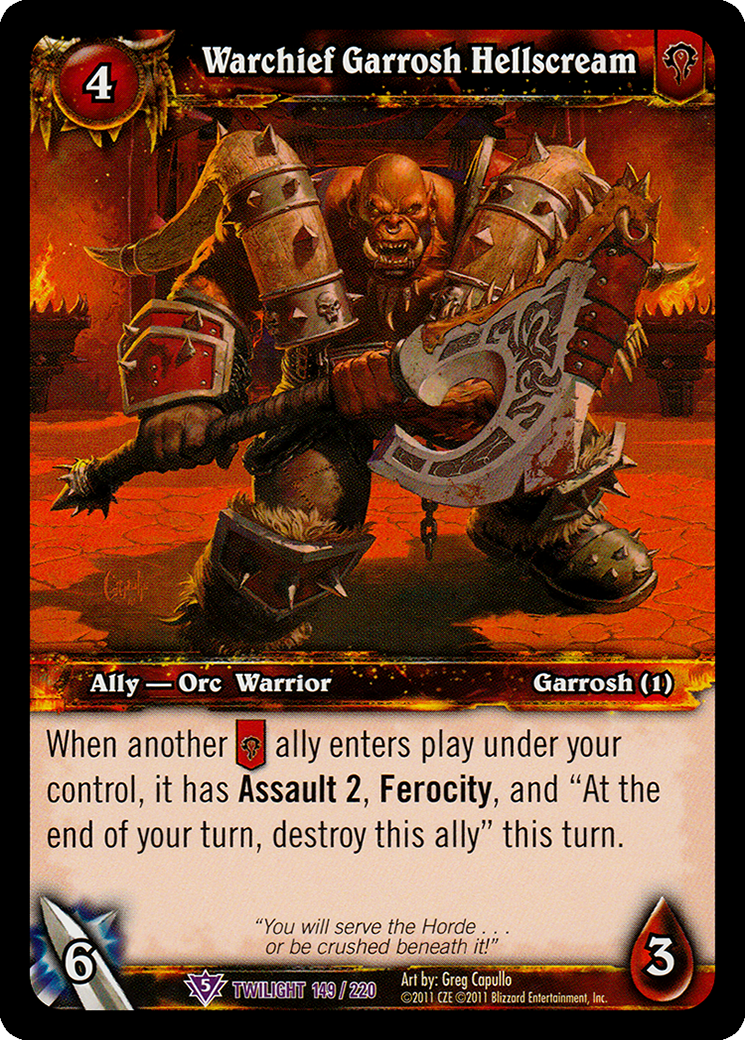 Warchief Garrosh Hellscream
