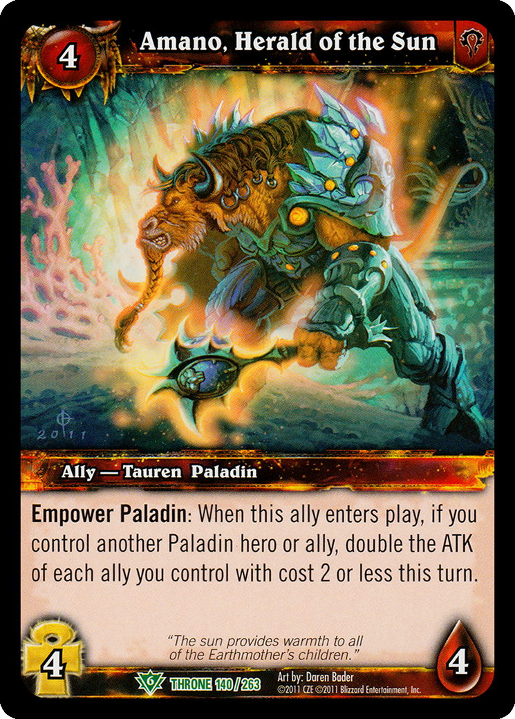 Amano, Herald of the Sun