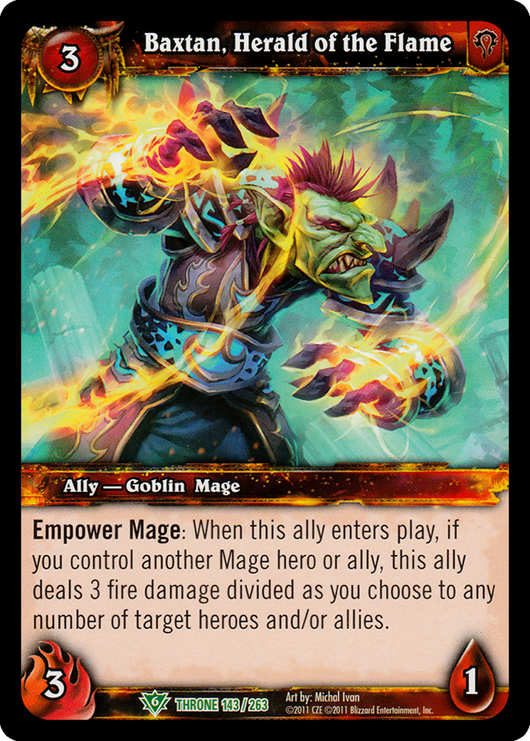 Baxtan, Herald of the Flame