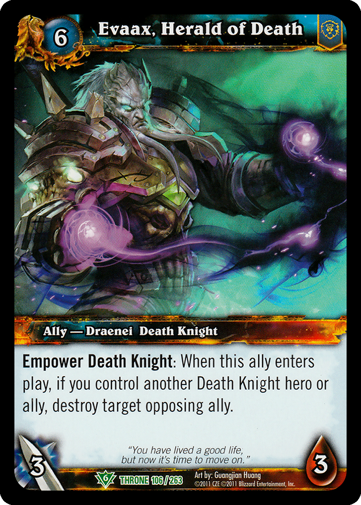 Evaax, Herald of Death