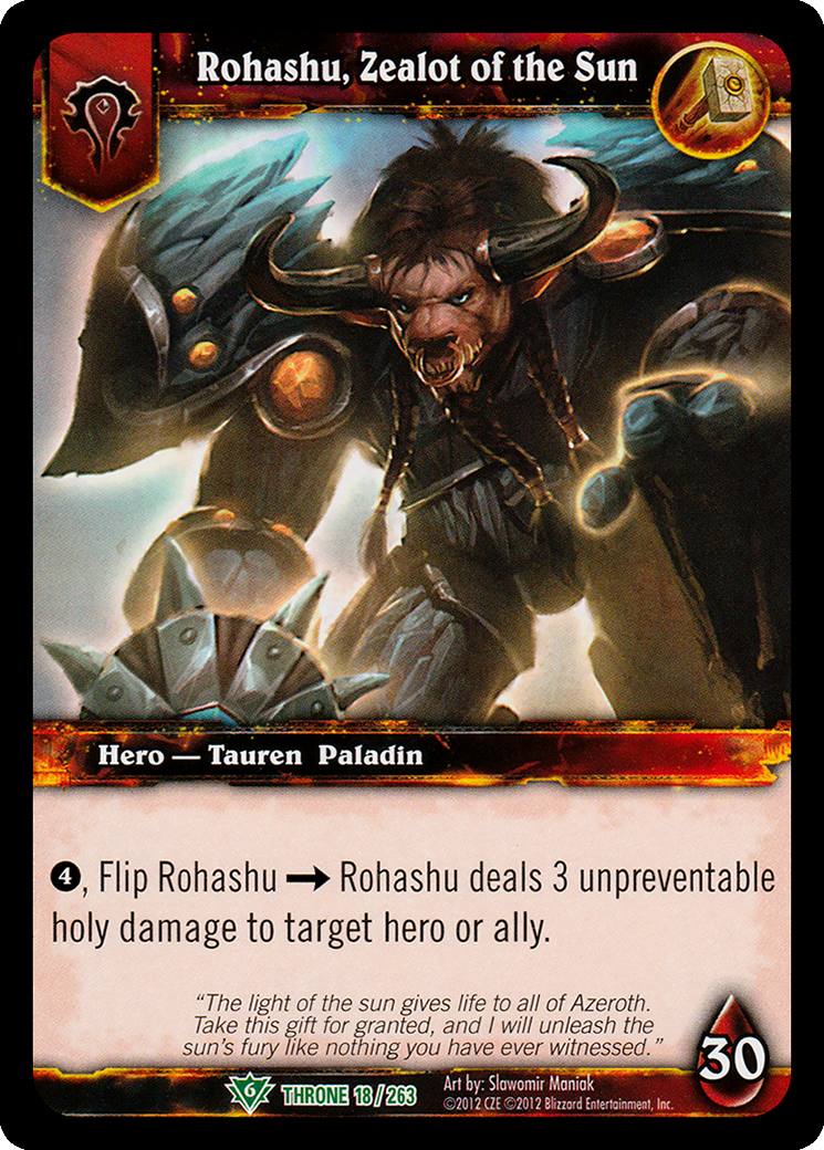 Rohashu, Zealot of the Sun