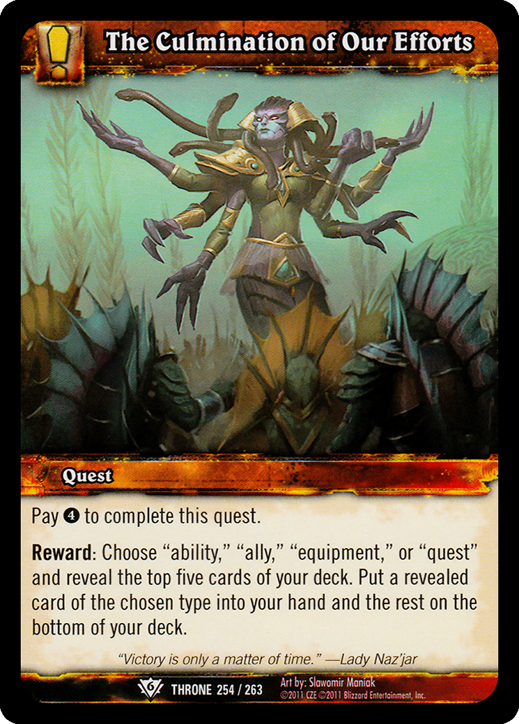 The Culmination of Out Efforts