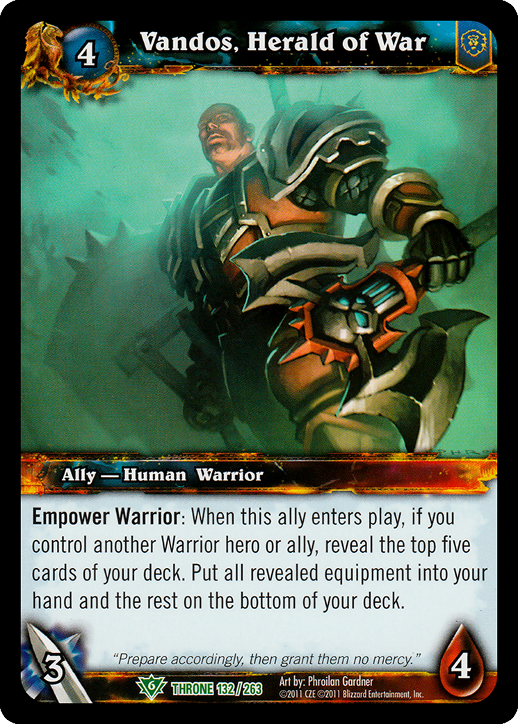 Vandos, Herald of War