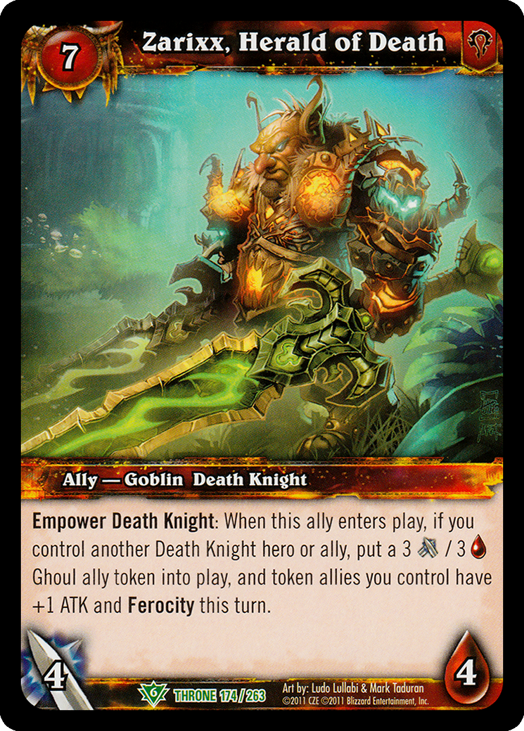 Zarixx, Herald of Death