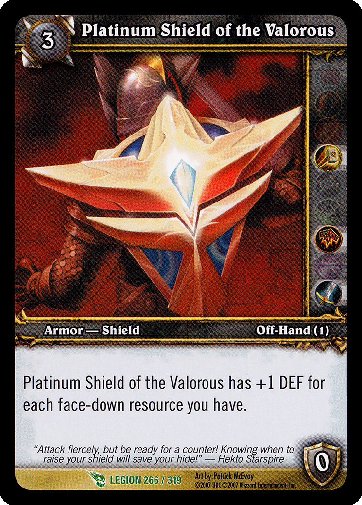 Platinum Shield of the Valorous