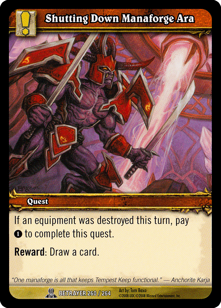Shutting Down Manaforge Ara