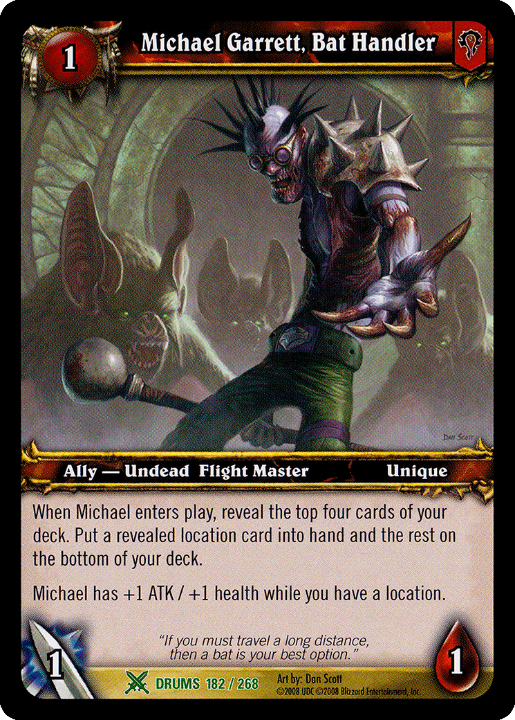 Michael Garrett, Bat Handler