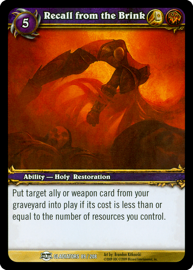 Recall from the Brink