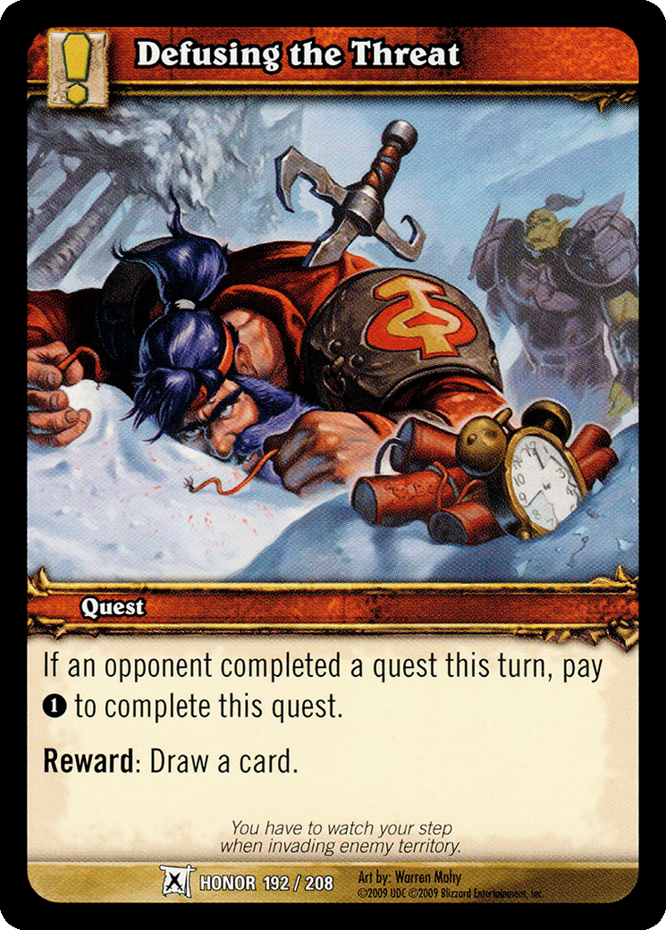 Defusing the Threat