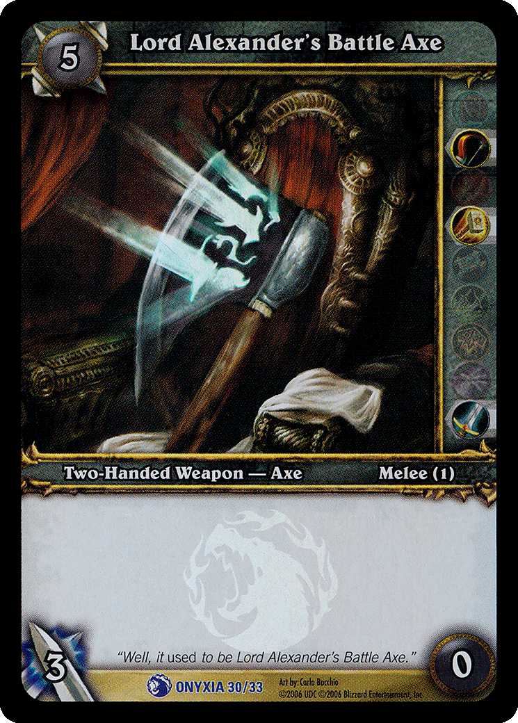Lord Alexander's Battle Axe